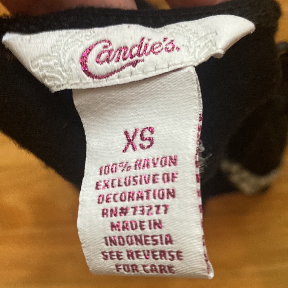 Candie’s Black Beaded Loose Camisole Top - Picture 4 of 6